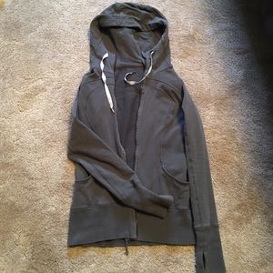 Lululemon olive green zip hooded sweatshirt 8